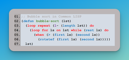lisp syntax example