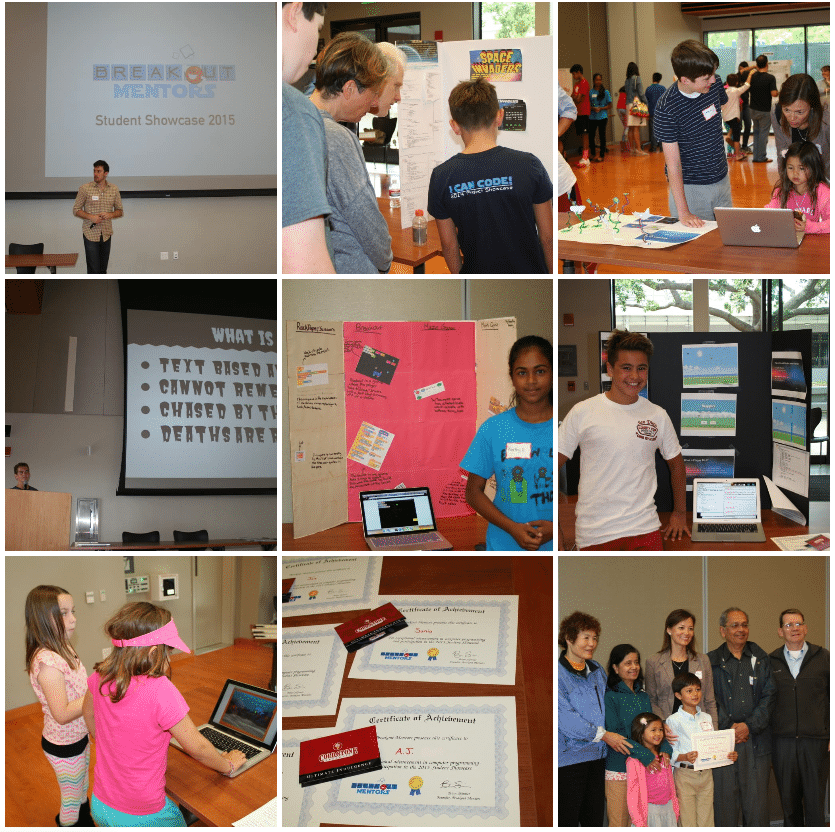photo collage from kids coding showcase 2015