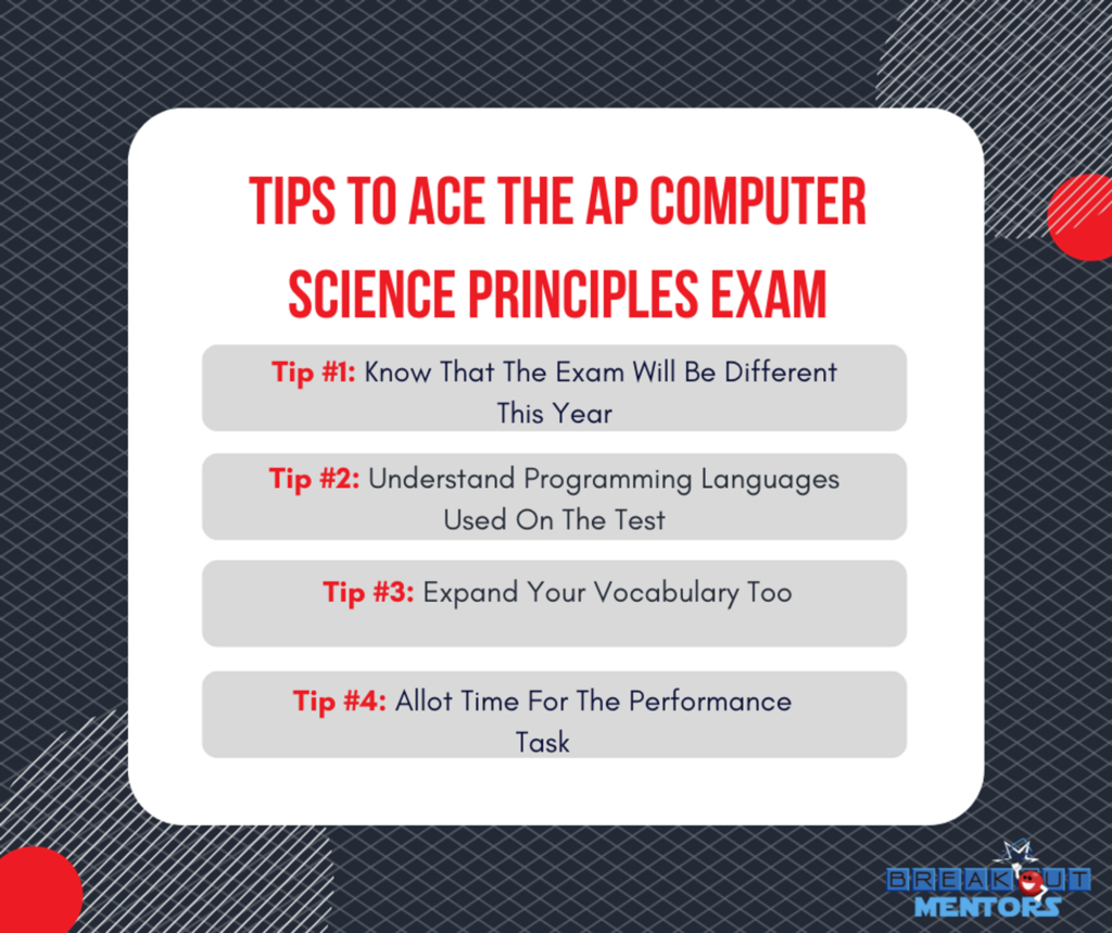 tips for the AP CS principles exam